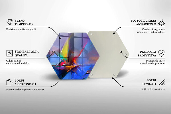 Skleněná krájecí deska Malovaná abstrakce