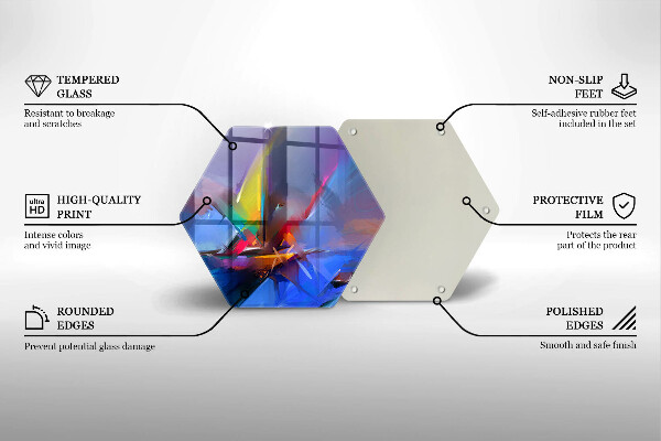 Skleněná krájecí deska Malovaná abstrakce