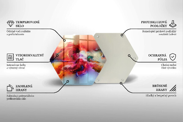 Skleněná krájecí deska Kouřová abstrakce
