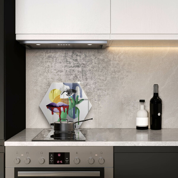 Skleněná krájecí deska Umění abstraktní koláž