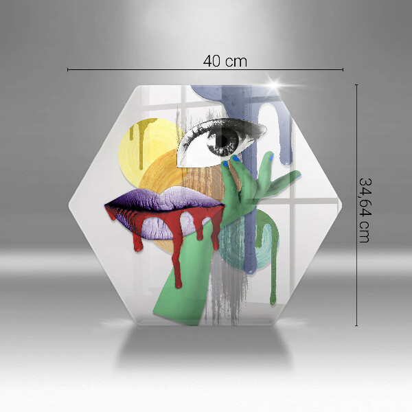 Skleněná krájecí deska Umění abstraktní koláž