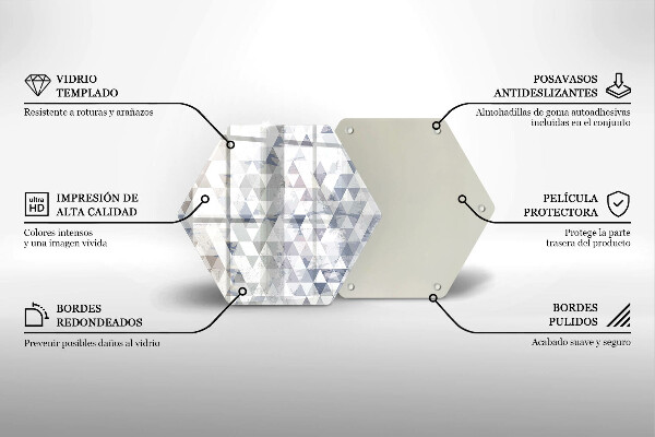 Skleněná krájecí deska Vzor trojúhelníků