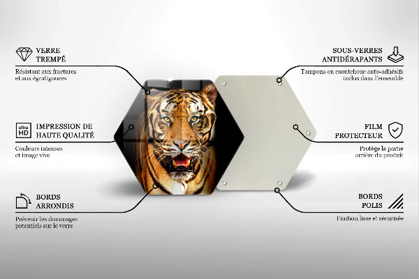 Skleněná krájecí deska Divoké zvíře tygr