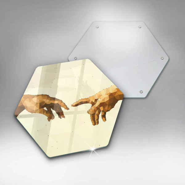 Skleněná deska do kuchyně Stvoření adamových rukou