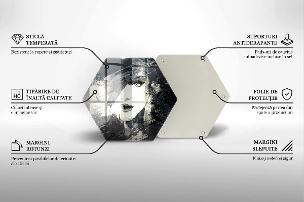 Skleněná deska do kuchyně Obraz ženy