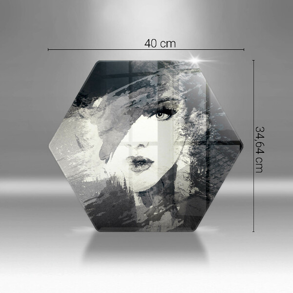 Skleněná deska do kuchyně Obraz ženy