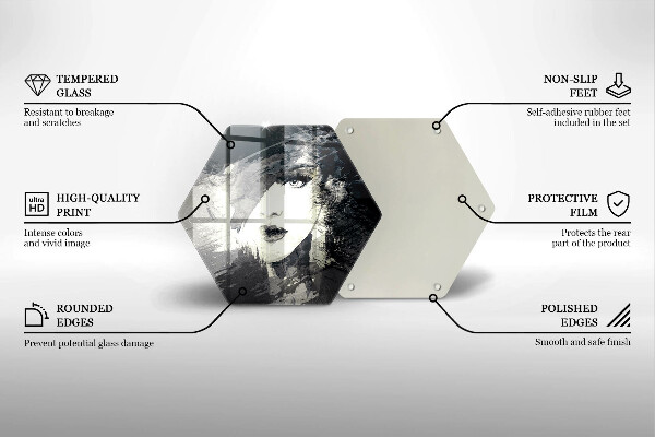 Skleněná deska do kuchyně Obraz ženy