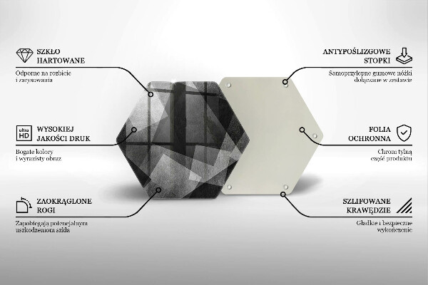 Skleněné krájecí prkénko Geometrické abstrakce