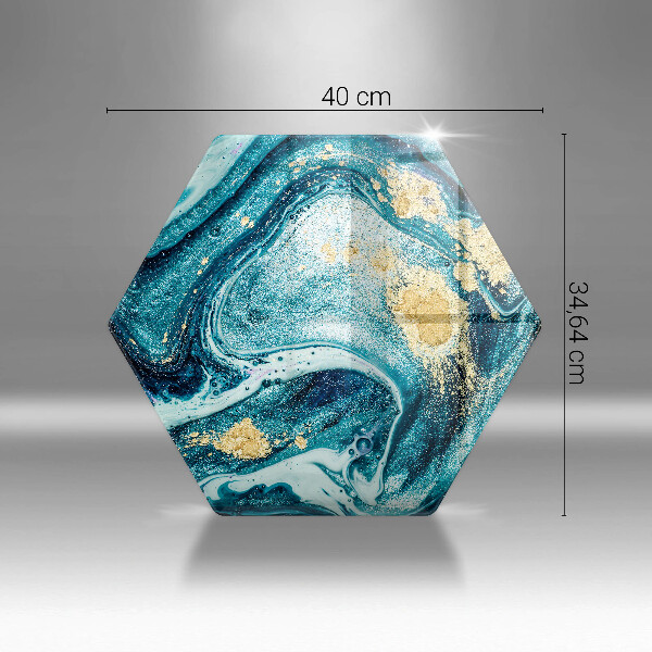 Skleněné krájecí prkénko Modré zlato abstrakce