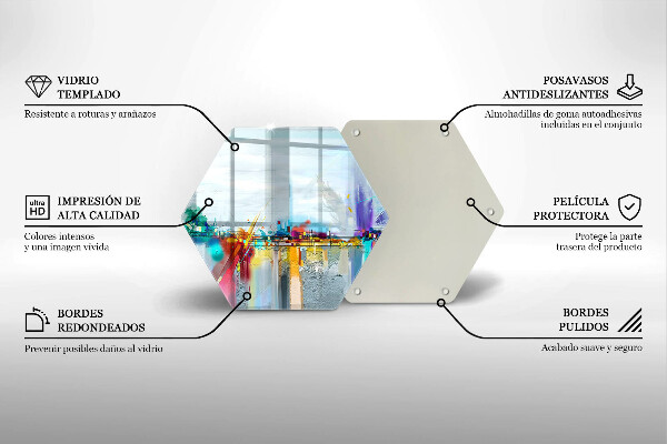 Skleněné krájecí prkénko Malovaná abstrakce