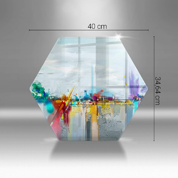 Skleněné krájecí prkénko Malovaná abstrakce