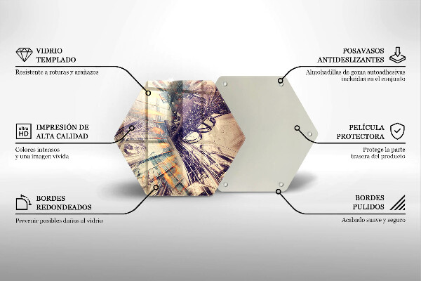 Skleněné krájecí prkénko Moderní kompozice