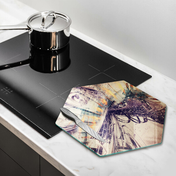 Skleněné krájecí prkénko Moderní kompozice