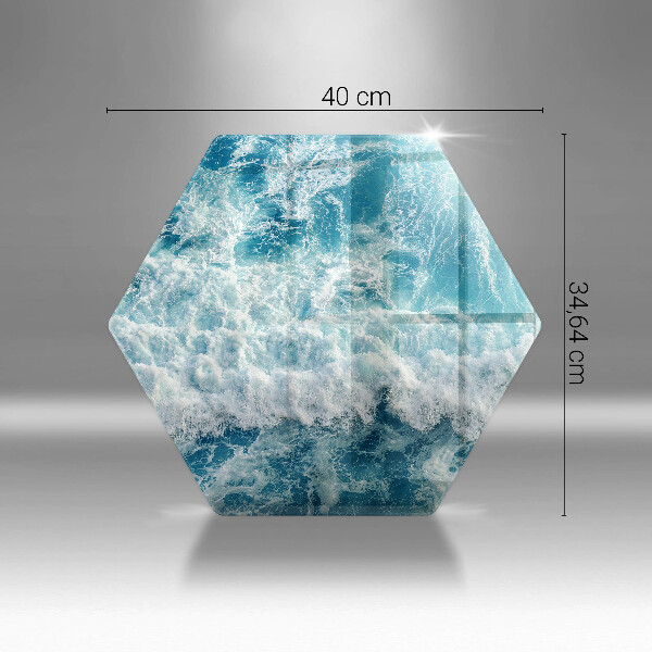 Skleněné krájecí prkénko Vlny mořské vody