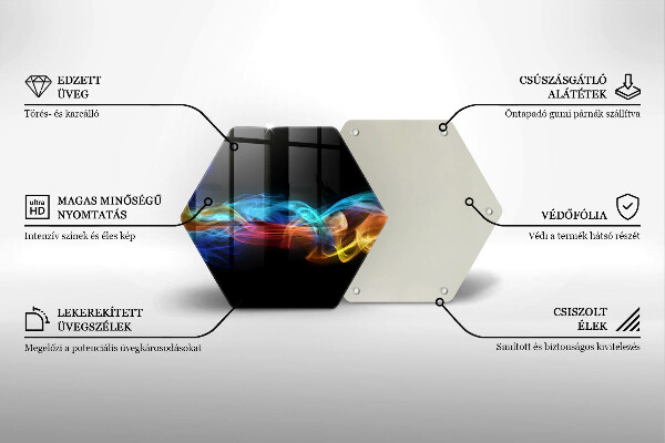 Skleněná deska do kuchyně Barevný kouř