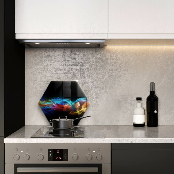 Skleněná deska do kuchyně Barevný kouř