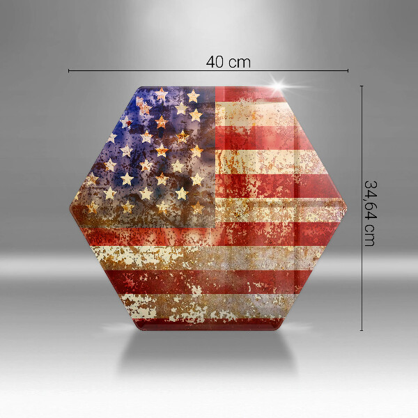 Skleněná krájecí deska Vlajka usa amerika