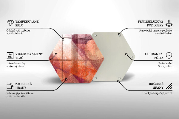 Skleněná krájecí deska Abstraktní umění