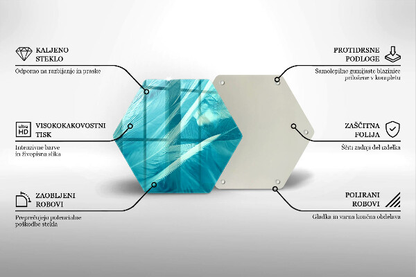 Skleněná deska do kuchyně Jemné peří