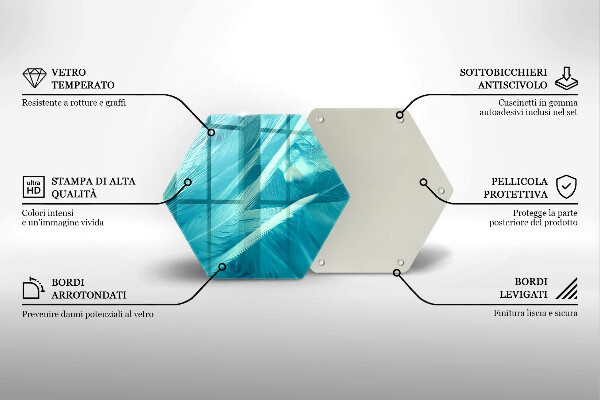 Skleněná deska do kuchyně Jemné peří