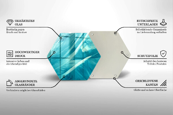 Skleněná deska do kuchyně Jemné peří