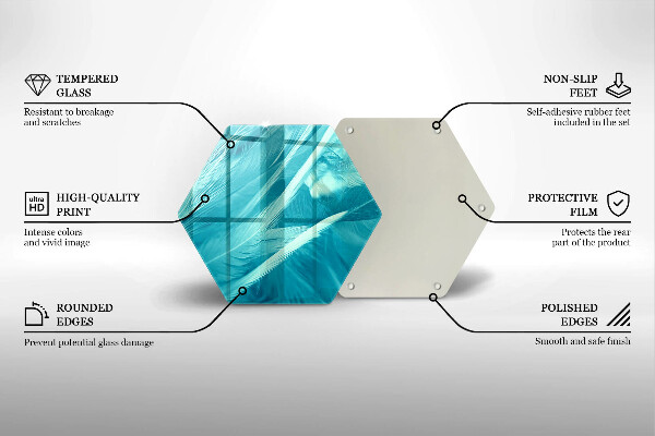 Skleněná deska do kuchyně Jemné peří