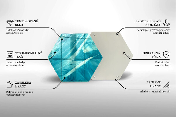 Skleněná deska do kuchyně Jemné peří