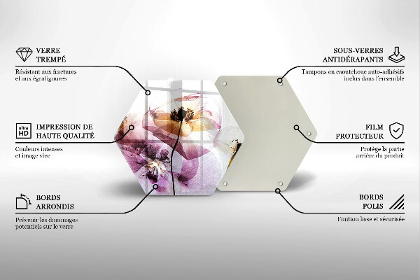 Skleněná deska do kuchyně Jemné květiny