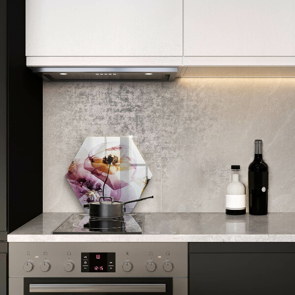 Skleněná deska do kuchyně Jemné květiny