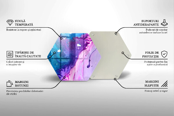 Skleněná deska do kuchyně Abstrakce inkousty