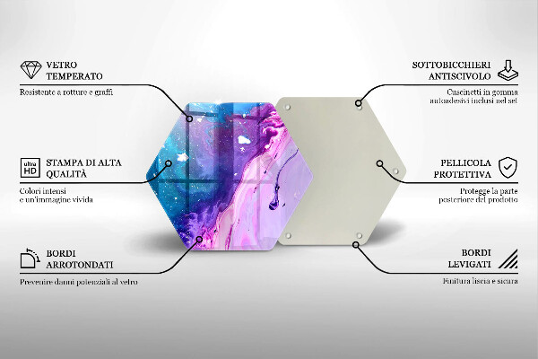 Skleněná deska do kuchyně Abstrakce inkousty