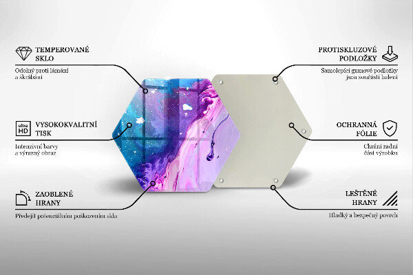 Skleněná deska do kuchyně Abstrakce inkousty