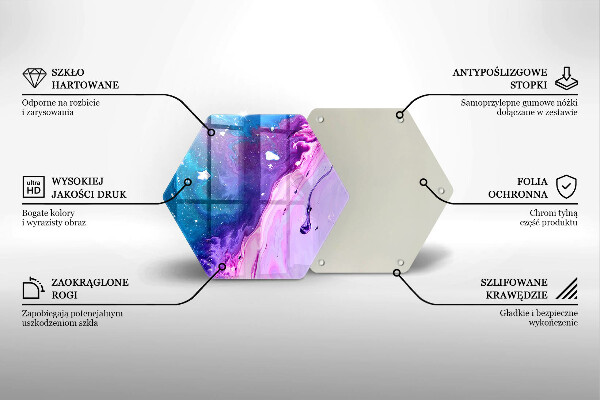 Skleněná deska do kuchyně Abstrakce inkousty