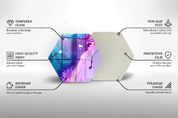 Skleněná deska do kuchyně Abstrakce inkousty
