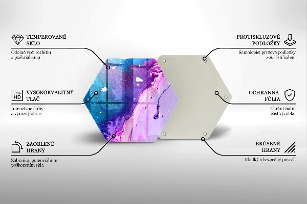 Skleněná deska do kuchyně Abstrakce inkousty