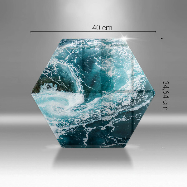 Skleněné krájecí prkénko Pěnivé vlny vody