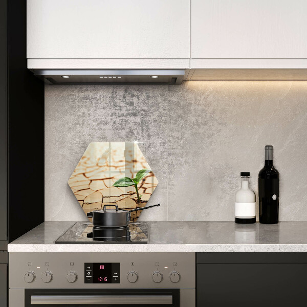 Skleněná deska do kuchyně Osamělá rostlina