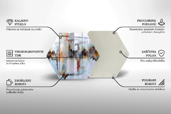 Skleněná deska do kuchyně Abstrakce barvy