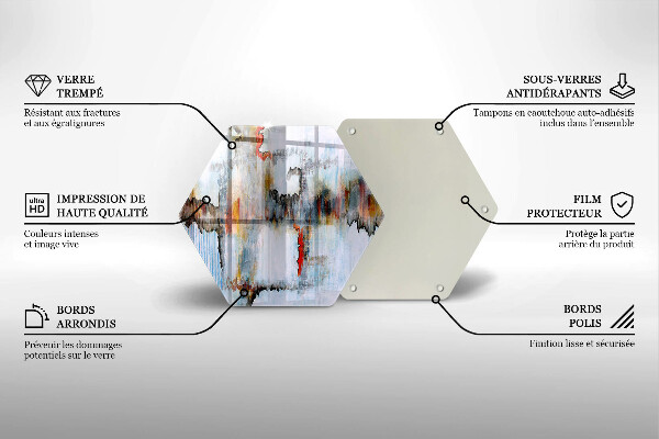 Skleněná deska do kuchyně Abstrakce barvy