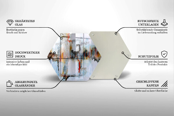 Skleněná deska do kuchyně Abstrakce barvy