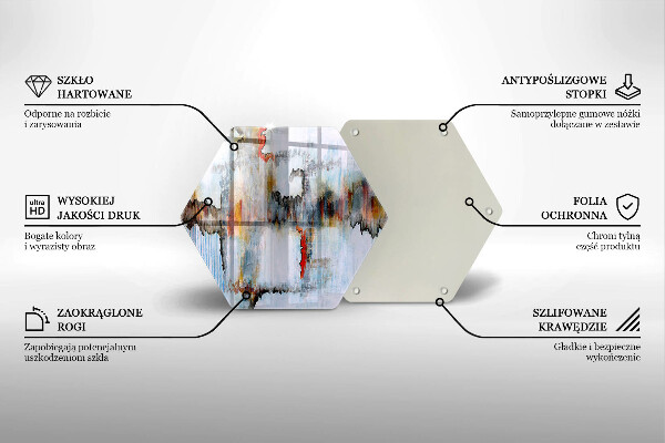 Skleněná deska do kuchyně Abstrakce barvy