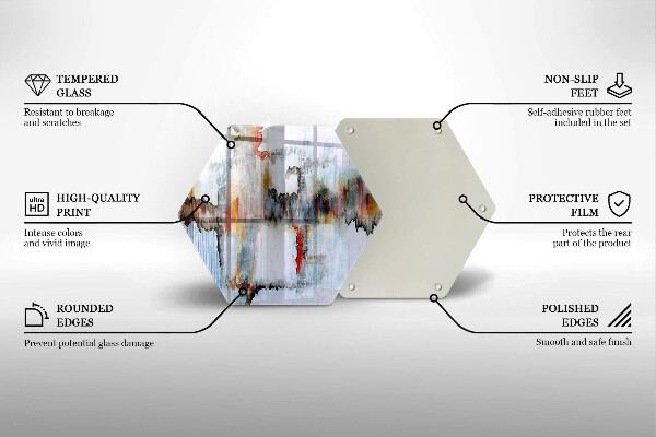 Skleněná deska do kuchyně Abstrakce barvy