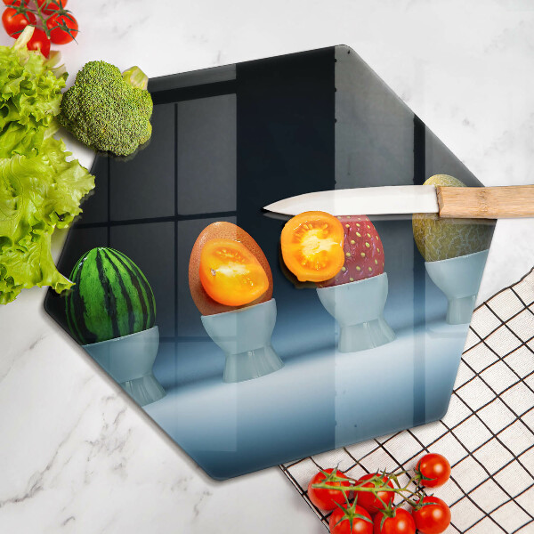 Skleněná deska do kuchyně Abstraktní ovocná vejce