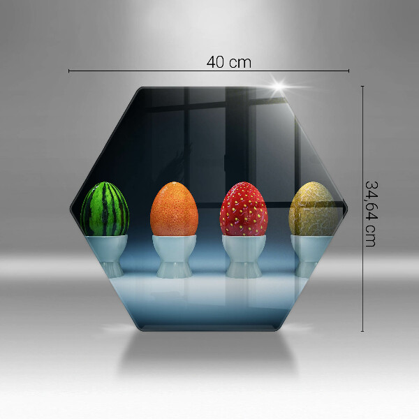 Skleněná deska do kuchyně Abstraktní ovocná vejce