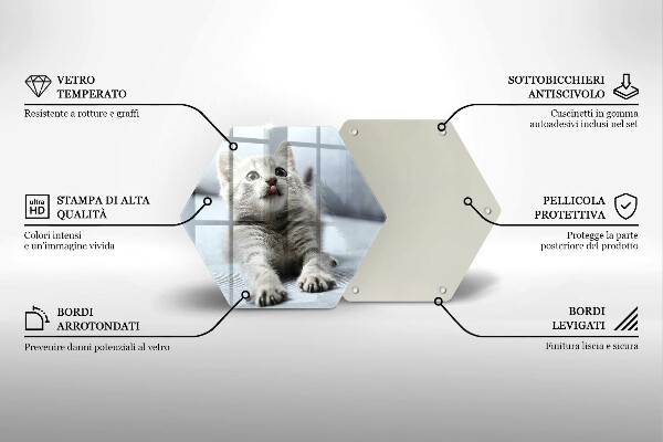 Skleněná deska do kuchyně Malé roztomilé kotě