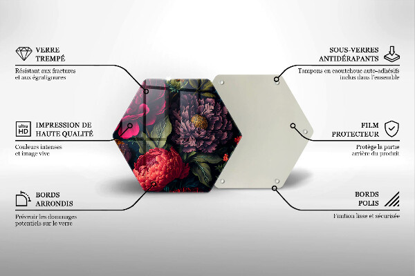 Skleněná deska do kuchyně Krásné květiny