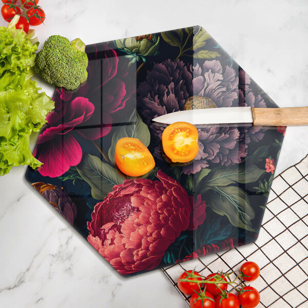 Skleněná deska do kuchyně Krásné květiny