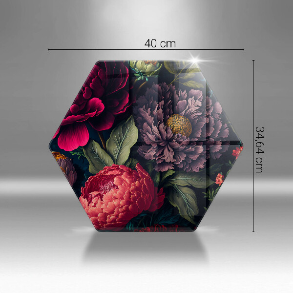 Skleněná deska do kuchyně Krásné květiny