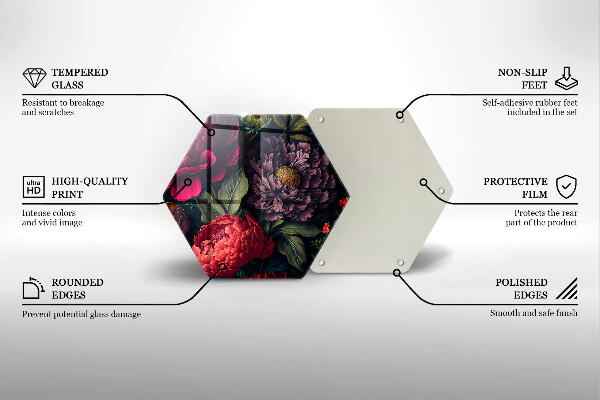 Skleněná deska do kuchyně Krásné květiny