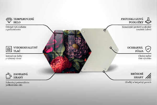 Skleněná deska do kuchyně Krásné květiny